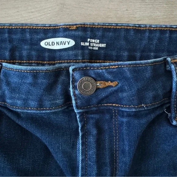 Old Navy Womens Power Slim Straight Midrise Size 12 Long Jeans - Picture 3 of 4